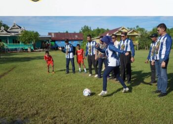 Resmi Dibuka, Turnaman Sepak Bola Bupati Cup Ramaikan Perayaan HUT Kabupaten Nunukan di Pulau Sebatik