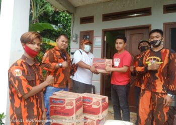 Pemuda Pancasila Gelar Aksi Sosial Untuk Korban Banjir di Kecamatan Sambaliung