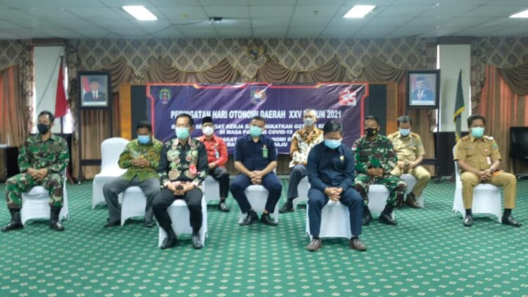 SECARA VIRTUAL, SEKDA HADIRI UPACARA PERINGATAN OTONOMI DAERAH