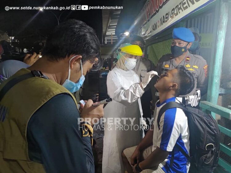 Tegakkan SE 4 Tahun 2021, Satgas Penanganan Covid – 19 Nunukan Kembali Gelar Razia