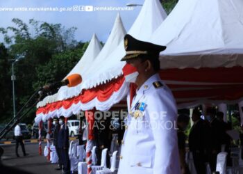 Sukses, Paskibra Kabupaten Nunukan Kibarkan Sang Merah Putih dalam Upacara Parade Peringatan HUT RI ke-76 Kemerdekaan Republik Indonesia