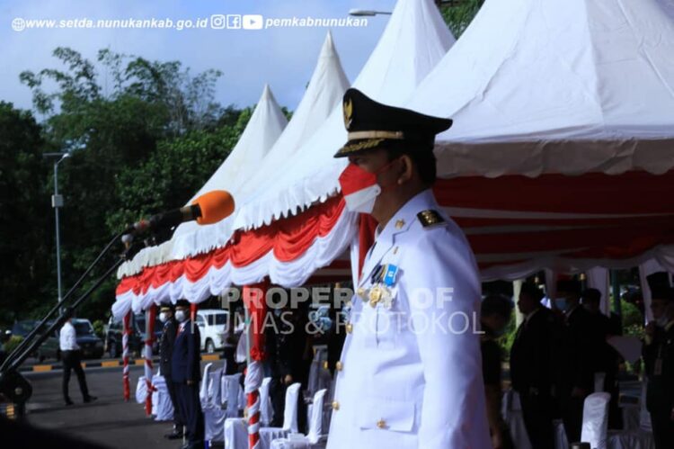 Sukses, Paskibra Kabupaten Nunukan Kibarkan Sang Merah Putih dalam Upacara Parade Peringatan HUT RI ke-76 Kemerdekaan Republik Indonesia