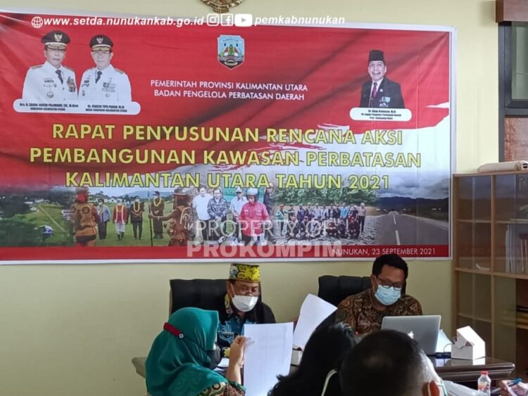 BPPD Kaltara Adakan Rapat Penyusunan Rencana Aksi Pembangunan Kawasan Perbatasan Tahun 2022