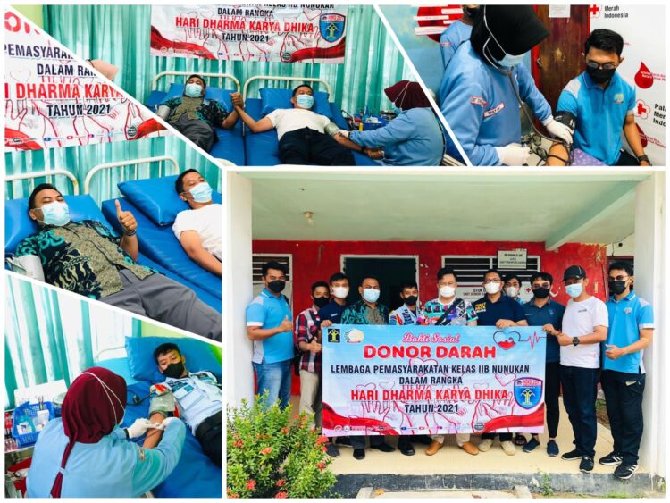 Peduli Sesama, Petugas Lapas Kelas IIB Nunukan Gandeng PMI Lakukan Donor Darah