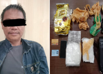 Tas Selempang Hitam Merk “BALLY” Digunakan Simpan Sabu