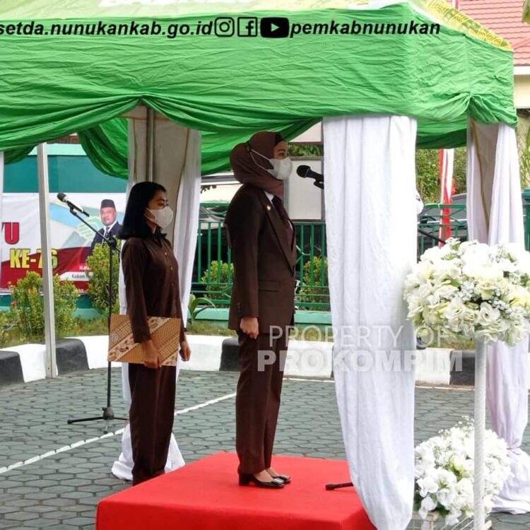 Bupati Nunukan, Hj Asmin Laura Pimpin Upacara Peringatan Hari Amal Bakti Kemenag ke 76