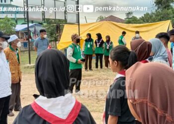 Kunjungi Pramuka Penggalang di Tulin Onsoi, Wabup Hanafiah Berikan Motivasi