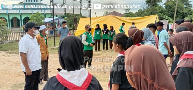 Kunjungi Pramuka Penggalang di Tulin Onsoi, Wabup Hanafiah Berikan Motivasi