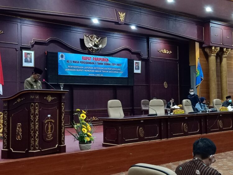 Laporan Keterangan Pertanggung Jawaban (LKPJ) Bupati Nunukan Akhir Tahun Anggaran 2021