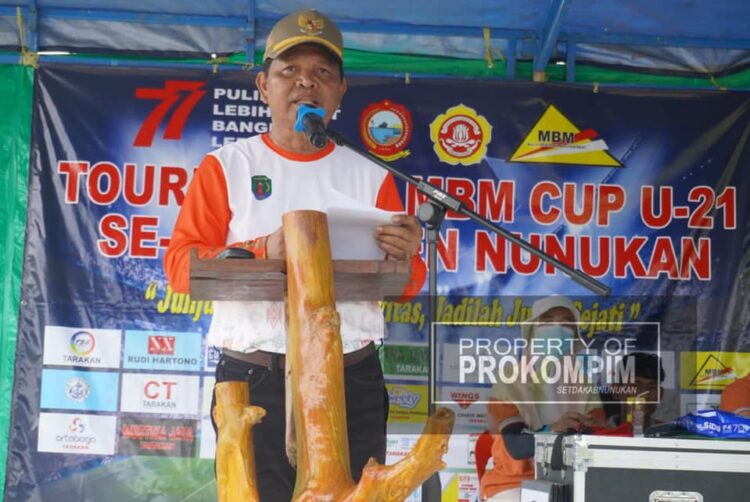 Diikuti 13 Tim Se-Kabupaten Nunukan, Hanafiah Buka Turnamen Sebatik MBM Cup U-21