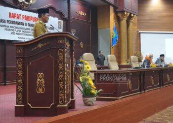 Rapat Paripurna Ke-7 Persidangan III Tahun Sidang 2021-2022, Wabup H. Hanafiah Harap Penyampaian Rancangan KUA PPAS APBD TA. 2023 Segera Disepakati
