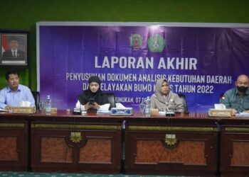 Bupati Laura Hadiri Presentasi Laporan Akhir Penyusunan Dokumen Analisis Kebutuhan Daerah Dalam rangka Pembentukan BUMD Migas