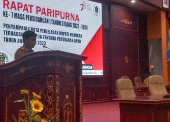 Rapat Paripurna Nota Penjelasan Bupati Nunukan Terhadap Raperda Perubahan APBD TA 2023