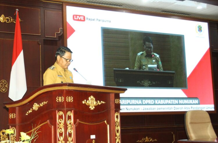Pemkab Tanggapi Pandangan Umum Fraksi DPRD Nunukan Terkait Raperda PFKI.