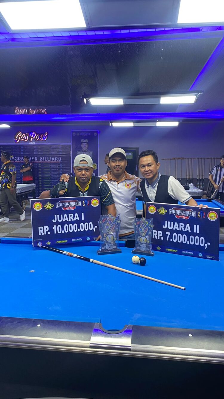 Atlet POBSI Nunukan All Nunukan Final di Tournament Billiard Zainal Arifin Paliwang
