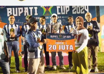 Turnamen Sepak Bola Bupati Cup Tahun 2024 Resmi Ditutup