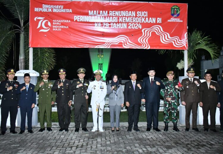Malam Renungan Suci Memperingati Hari Kemerdekaan Republik Indonesia Yang Ke 79 Tahun 2024 Di Taman Makam Pahlawan Jaya Sakti Nunukan.