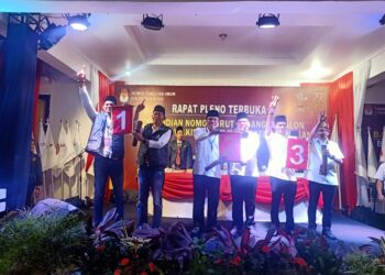 Pencabutan Undian Paslon Bupati dan Wabup Nunukan 2024 , GAAS Nomor Urut 1, BAHAGIA Nomor Urut 2 dan BERIRAMA Nomor Urut 3
