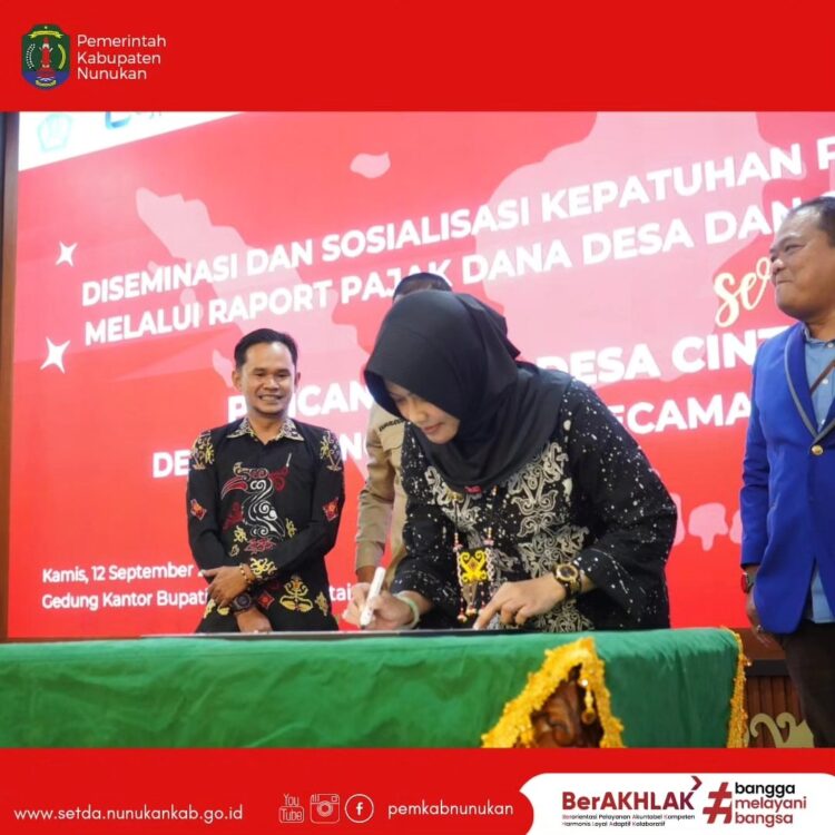 Diseminasi dan Sosialisasi Pengawasan Kepatuhan Pembayaran Pajak atas Dana Desa melalui Raport Pajak Dana Desa Diselenggarakan di Nunukan