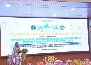 PC NU Nunukan Peringati Maulid Nabi Muhammad SAW 1446 H dan Selenggrakan Pengukuhan Cabang Muslimat NU Kabupaten Nunukan