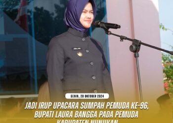 Jadi Irup Upacara Sumpah Pemuda Ke-96, Bupati Laura Bangga Pada Pemuda Kabupaten Nunukan