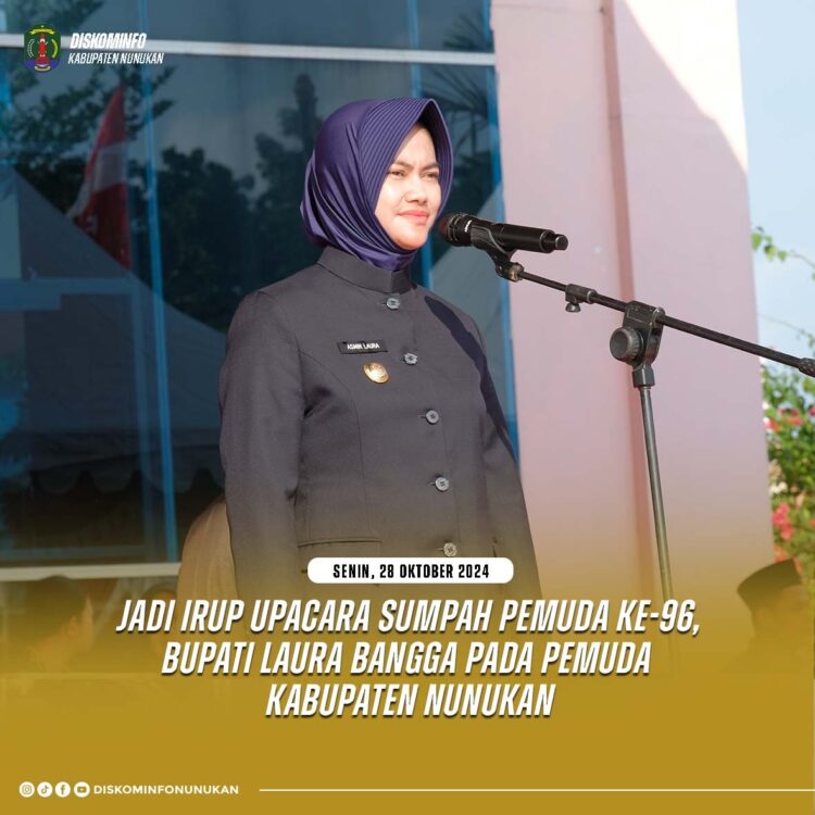 Jadi Irup Upacara Sumpah Pemuda Ke-96, Bupati Laura Bangga Pada Pemuda Kabupaten Nunukan