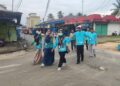 Meriahkan HKN ke -60, Puskesmas Sungai Nyamuk Ikuti National Walk Challange
