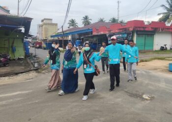 Meriahkan HKN ke -60, Puskesmas Sungai Nyamuk Ikuti National Walk Challange