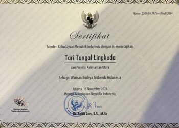 Tari Tungal Lingkuda Dinobatkan Sebagai Warisan Takbenda Indonesia