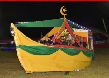 Ada Perahu di Pembukaan MTQ XX Tingkat Kabupaten Nunukan Tahun 2025 di Kecamatan Sembakung