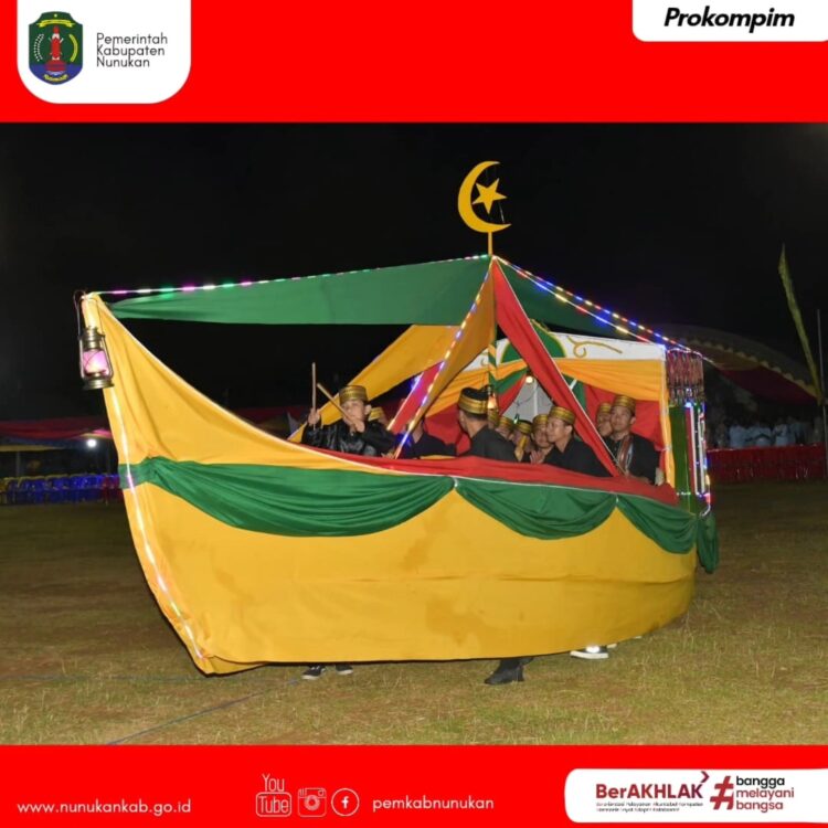 Ada Perahu di Pembukaan MTQ XX Tingkat Kabupaten Nunukan Tahun 2025 di Kecamatan Sembakung