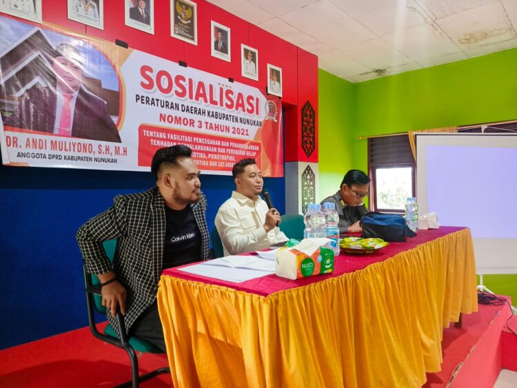 Anggota DPRD Nunukan, Andi Muliyono Sosialisasikan Perda Anti-Narkoba