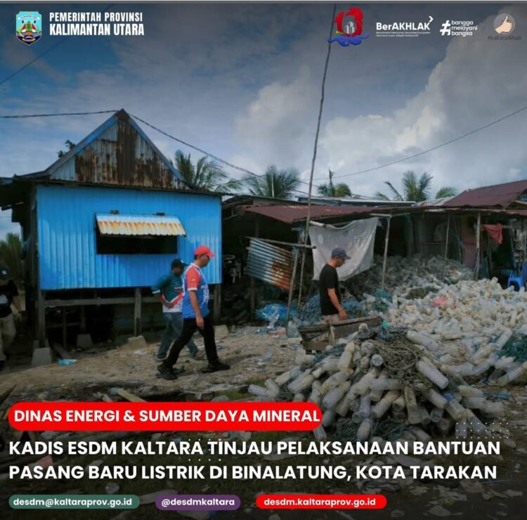 Kadis ESDM Kaltara Tinjau Pasang Baru Listrik di Binalatung Tarakan