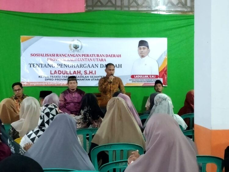 H. Ladullah Sosialisasikan Raperda Penghargaan Daerah Kaltara, Buka Ruang Masukan Masyarakat
