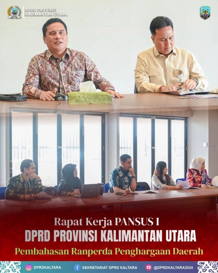 Pansus I DPRD Kaltara Rapat Bahas Ranperda Penghargaan Daerah