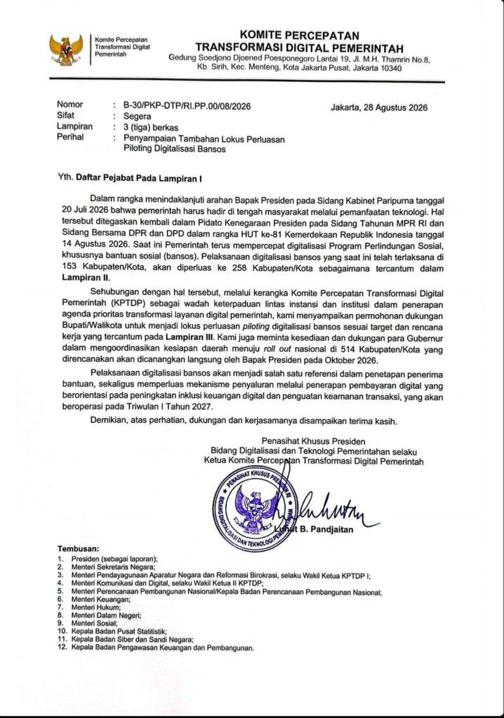 Tiga Wilayah di Kaltara Masuk Dalam Perluasan Piloting Digitalisasi Bansos
