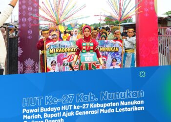 Pawai Budaya HUT ke-27 Kabupaten Nunukan Meriah, Bupati Ajak Generasi Muda Lestarikan Budaya Daerah